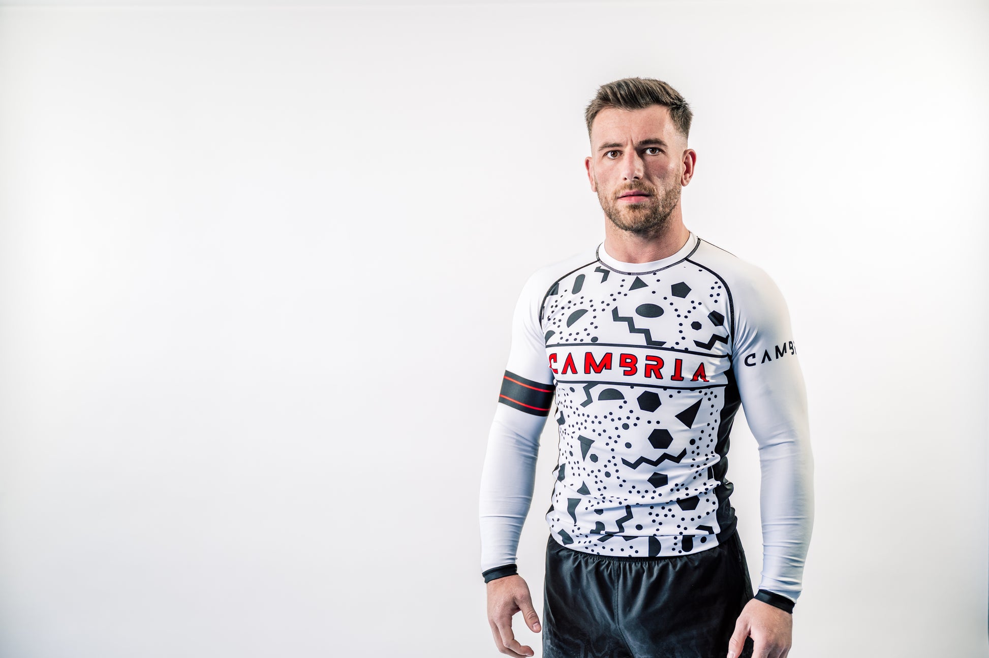 Cambria "Shape Up" BJJ/MMA long sleeve rashguard.