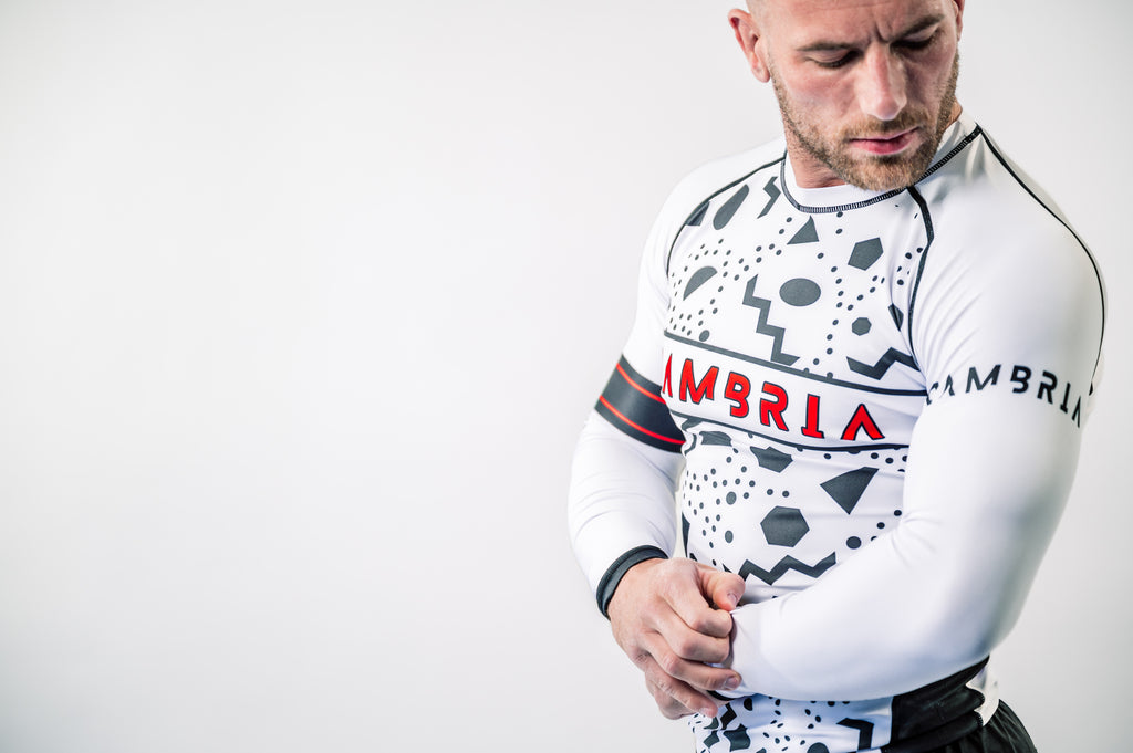 Cambria "Shape Up" BJJ/MMA long sleeve rashguard.