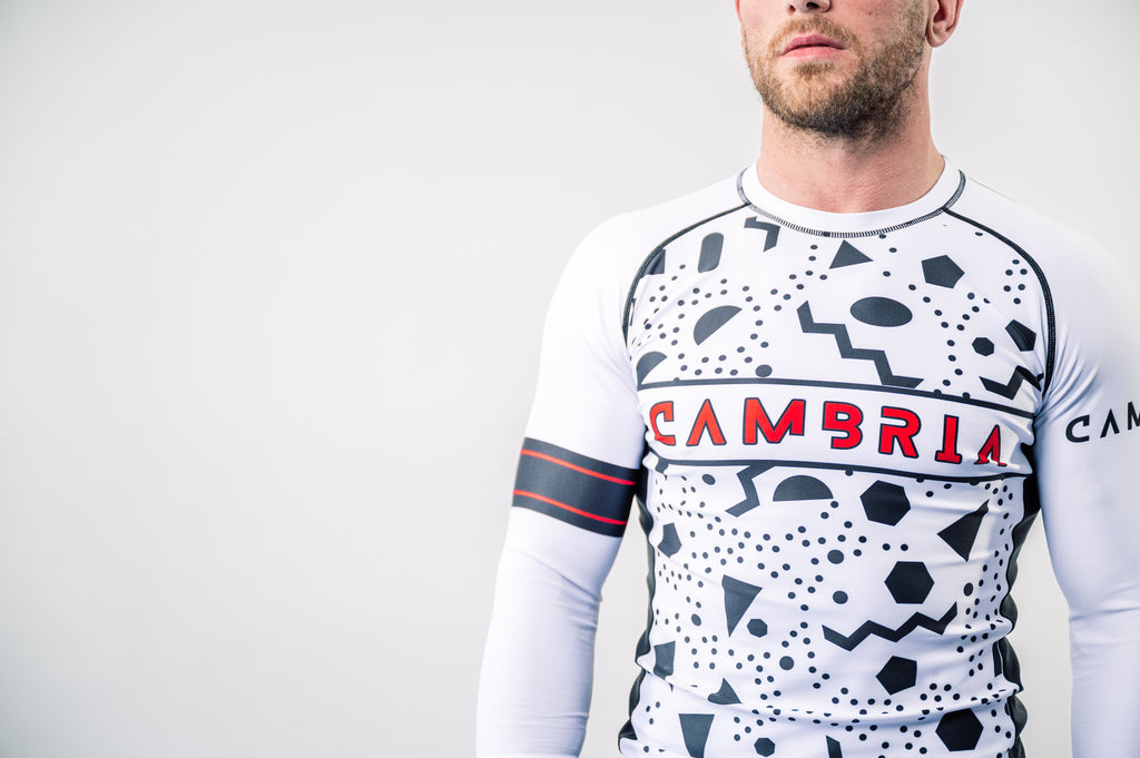 Cambria "Shape Up" BJJ/MMA long sleeve rashguard.